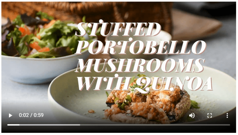 Stuffed Portabella Mushrooms with Quinoa/Rice